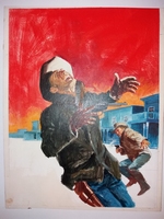 #01. Original Cover painting Western novel  U.S. Marshal 314