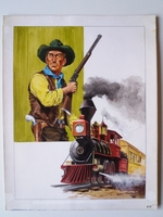 #07. Original Cover painting Western novel U.S. Marshal #313