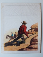 #74. Original Cover painting western novel Rurales #402